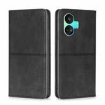 For Realme GT Neo5 SE Cow Texture Magnetic Leather Phone Case(Black)