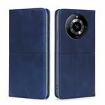 For Realme 11 5G Cow Texture Magnetic Leather Phone Case(Blue)