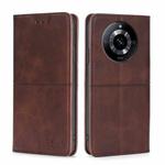 For Realme 11 5G Cow Texture Magnetic Leather Phone Case(Dark Brown)
