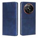 For Realme GT5 Pro 5G Cow Texture Magnetic Leather Phone Case(Blue)