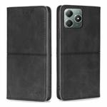 For Realme C61 4G Cow Texture Magnetic Leather Phone Case(Black)