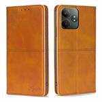 For Realme GT Neo6 SE Cow Texture Magnetic Leather Phone Case(Light Brown)