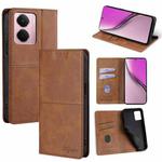 For Realme P3 Pro 5G Global Cow Texture Magnetic Leather Phone Case(Light Brown)