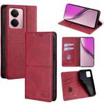For Realme P3 Pro 5G Global Cow Texture Magnetic Leather Phone Case(Red)