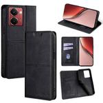 For Realme P3 Ultra 5G Cow Texture Magnetic Leather Phone Case(Black)