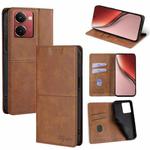 For Realme P3 Ultra 5G Cow Texture Magnetic Leather Phone Case(Light Brown)