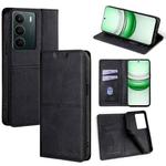 For Realme C71 4G Cow Texture Magnetic Leather Phone Case(Black)