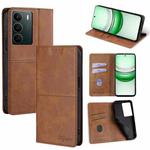 For Realme C71 4G Cow Texture Magnetic Leather Phone Case(Light Brown)