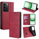 For Realme C71 4G Cow Texture Magnetic Leather Phone Case(Red)