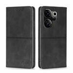 For Tecno Camon 20 Premier 5G Cow Texture Magnetic Leather Phone Case(Black)