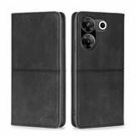 For Tecno Camon 20 Pro 5G Cow Texture Magnetic Leather Phone Case(Black)