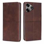 For Tecno Pova 6 Pro 5G Cow Texture Magnetic Leather Phone Case(Dark Brown)