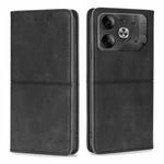 For Tecno Pova 6 5G Cow Texture Magnetic Leather Phone Case(Black)