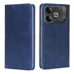 For Tecno Pova 6 5G Cow Texture Magnetic Leather Phone Case(Blue)