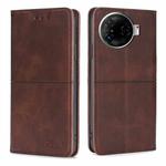 For Tecno Camon 30 Pro 5G Cow Texture Magnetic Leather Phone Case(Dark Brown)