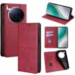 For Tecno Camon 40 Premier 5G Cow Texture Magnetic Leather Phone Case(Red)