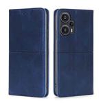 For Xiaomi Redmi Note 12 Turbo Cow Texture Magnetic Leather Phone Case(Blue)