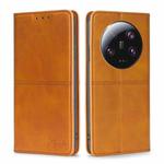 For Xiaomi 13 Ultra 5G Cow Texture Magnetic Leather Phone Case(Light Brown)