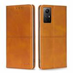 For Xiaomi Redmi Note 12S 4G Cow Texture Magnetic Leather Phone Case(Light Brown)
