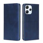 For Xiaomi Redmi 12 4G Cow Texture Magnetic Leather Phone Case(Blue)