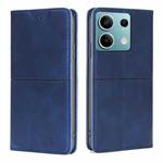 For Xiaomi Redmi Note 13 4G Cow Texture Magnetic Leather Phone Case(Blue)