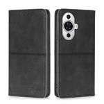 For Huawei nova 11 4G Cow Texture Magnetic Leather Phone Case(Black)