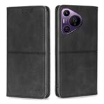 For Huawei Pura 70 Pro / 70 Pro+ 5G Cow Texture Magnetic Leather Phone Case(Black)