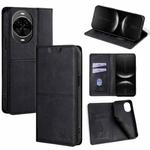 For Huawei nova 14 5G Cow Texture Magnetic Leather Phone Case(Black)