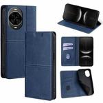 For Huawei nova 14 5G Cow Texture Magnetic Leather Phone Case(Blue)