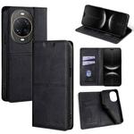 For Huawei nova 14 Ultra 5G Cow Texture Magnetic Leather Phone Case(Black)