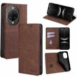 For Huawei nova 14 Ultra 5G Cow Texture Magnetic Leather Phone Case(Dark Brown)