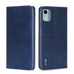 For Nokia C12 Cow Texture Magnetic Leather Phone Case(Blue)