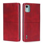 For Nokia C12 Cow Texture Magnetic Leather Phone Case(Red)