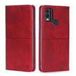 For Nokia C22 Cow Texture Magnetic Leather Phone Case(Red)