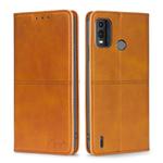 For Nokia G11 Plus Cow Texture Magnetic Leather Phone Case(Light Brown)