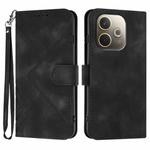 For OPPO A5 Pro 5G Line Pattern Skin Feel Leather Phone Case(Black)