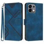 For OPPO K13 5G Line Pattern Skin Feel Leather Phone Case(Royal Blue)