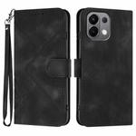 For OPPO K13 5G Line Pattern Skin Feel Leather Phone Case(Black)