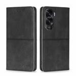 For Honor X50i 5G / 9 Lite Cow Texture Magnetic Leather Phone Case(Black)