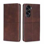 For Honor X50i 5G / 9 Lite Cow Texture Magnetic Leather Phone Case(Dark Brown)