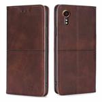 For Samsung Galaxy Xcover 7 5G Cow Texture Magnetic Leather Phone Case(Dark Brown)
