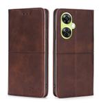 For OnePlus Nord CE 3 Lite 5G Cow Texture Magnetic Leather Phone Case(Dark Brown)