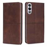 For OnePlus Ace 3V 5G Cow Texture Magnetic Leather Phone Case(Dark Brown)