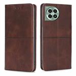 For OnePlus Ace 3 Pro 5G Cow Texture Magnetic Leather Phone Case(Dark Brown)