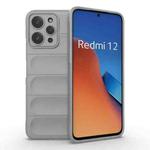 For Xiaomi Redmi 12 4G Magic Shield TPU + Flannel Phone Case(Grey)