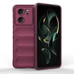 For Xiaomi Redmi K60 Ultra Magic Shield TPU + Flannel Phone Case(Wine Red)