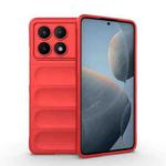 For Xiaomi Redmi K70E 5G Magic Shield TPU + Flannel Phone Case(Red)