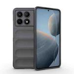 For Xiaomi Redmi K70E 5G Magic Shield TPU + Flannel Phone Case(Dark Grey)