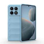 For Xiaomi Redmi K70E 5G Magic Shield TPU + Flannel Phone Case(Light Blue)