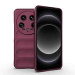 For Xiaomi 14 Ultra Magic Shield TPU + Flannel Phone Case(Wine Red)